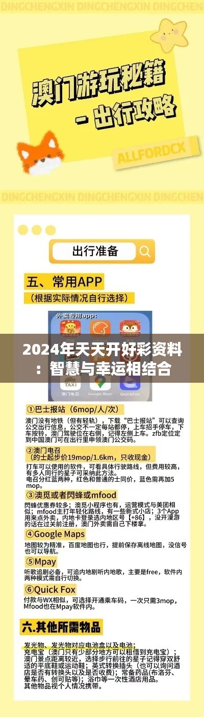 2024年天天开好彩资料：智慧与幸运相结合