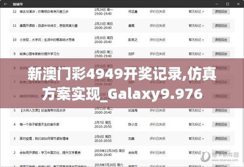 新澳门彩4949开奖记录,仿真方案实现_Galaxy9.976