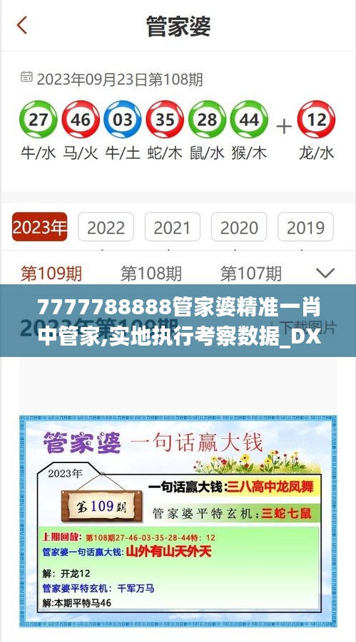 7777788888管家婆精准一肖中管家,实地执行考察数据_DX版2.486